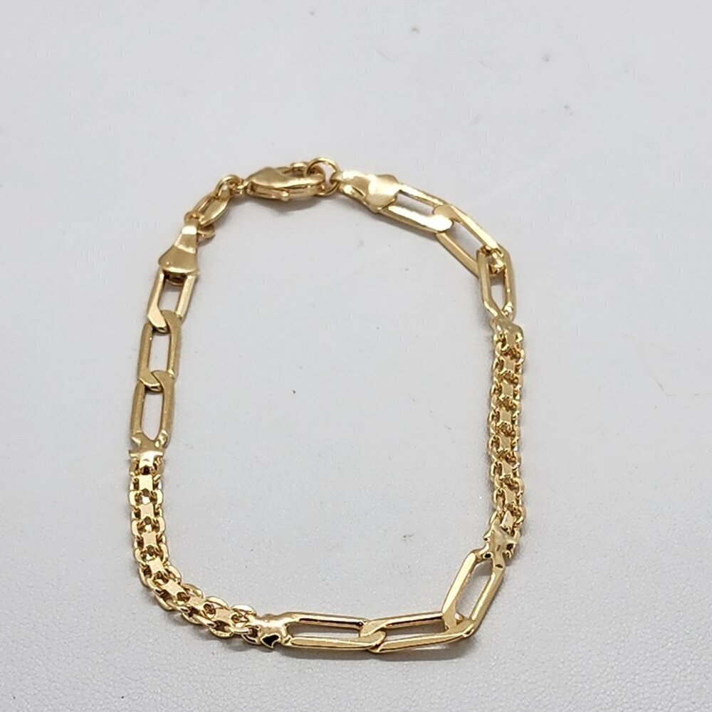 Brand New Brazilian 18k Gold Filled 2 Design Bracelet
